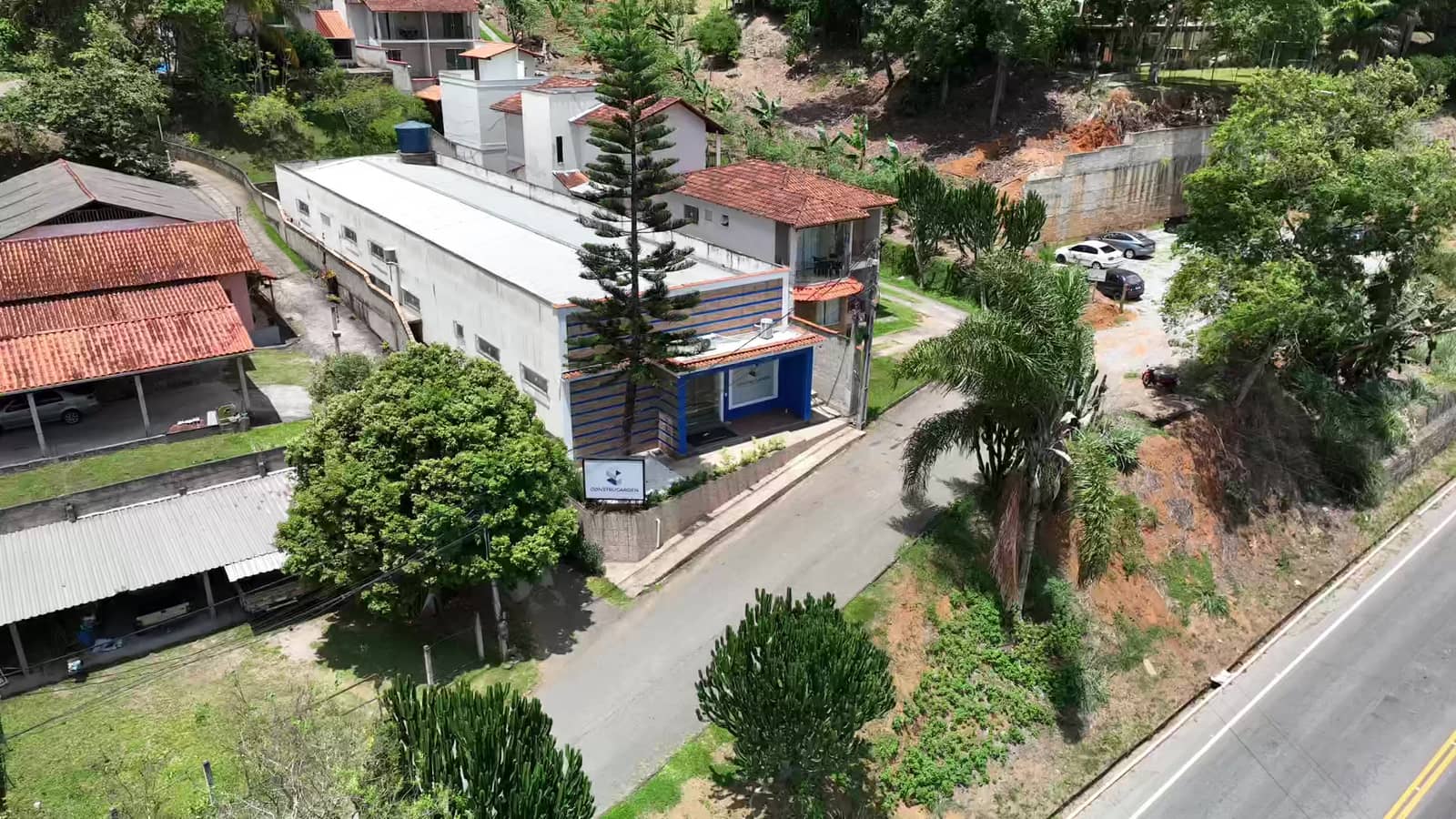 Vista aérea da sede da Construgarden